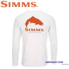 Реглан Simms Solar-Tech Tee Trout Logo White размер L
